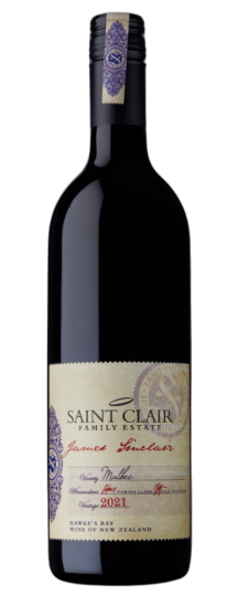 Saint Clair James Sinclair Malbec 2021 750ml