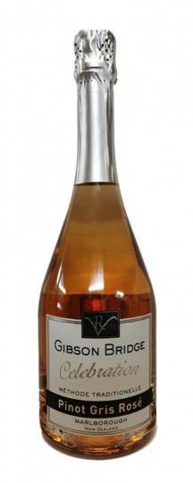 Gibson Bridge Celebration Methode Traditionelle Pinot Gris Rose Sparkling 2023 750ml